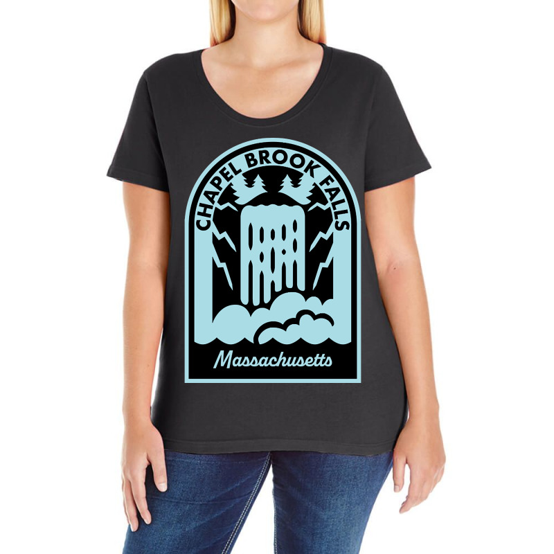 Chapel Brook Falls Massachusetts Ladies Curvy T-Shirt by currentlyderby559 | Artistshot