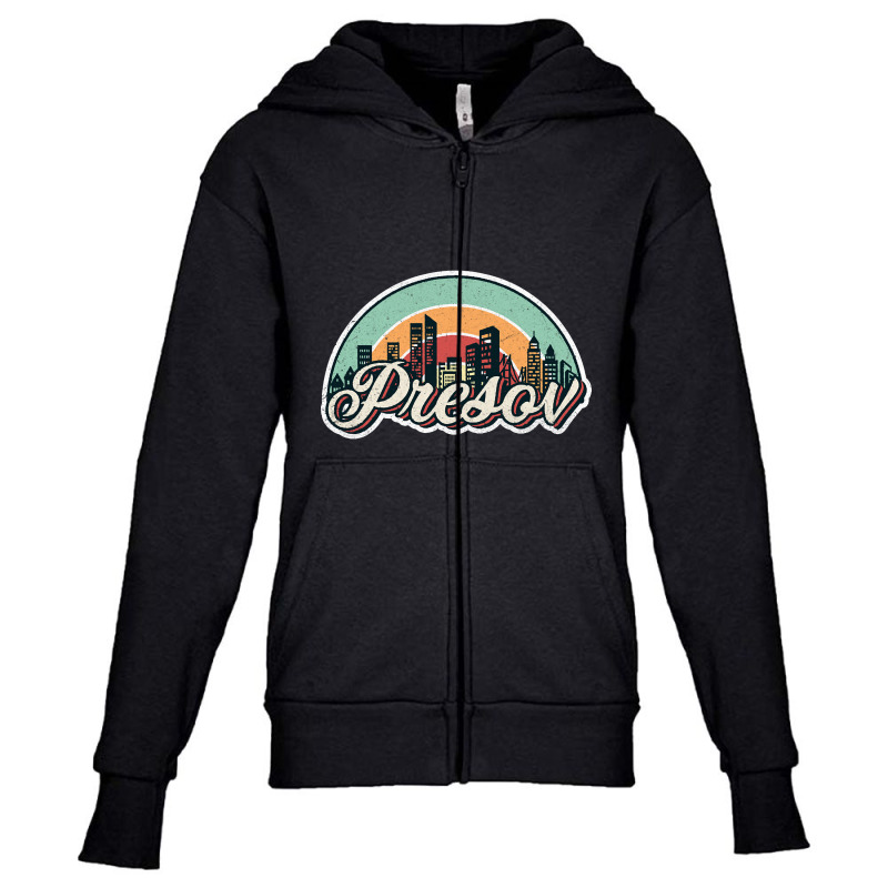 Presov City Retro Youth Zipper Hoodie | Artistshot