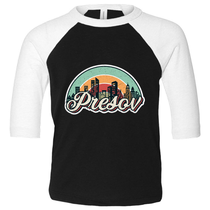 Presov City Retro Toddler 3/4 Sleeve Tee | Artistshot