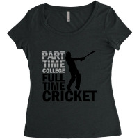 Cricket Full Time Women's Triblend Scoop T-shirt | Artistshot