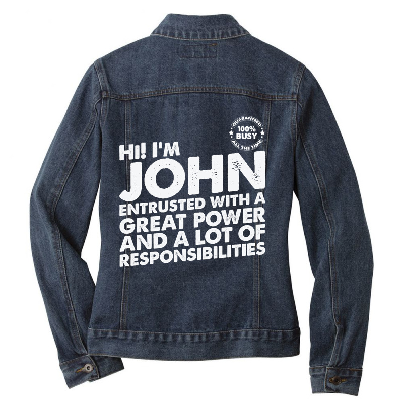 Busy John Ladies Denim Jacket by bunchfencing71 | Artistshot