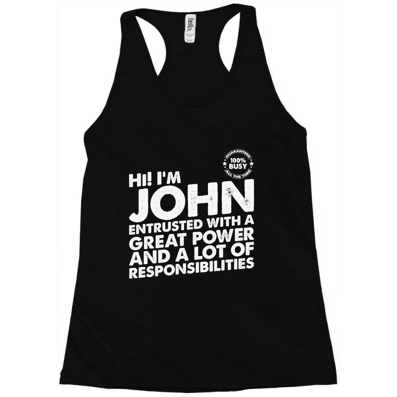 Busy John Racerback Tank by bunchfencing71 | Artistshot