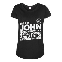 Busy John Maternity Scoop Neck T-shirt | Artistshot