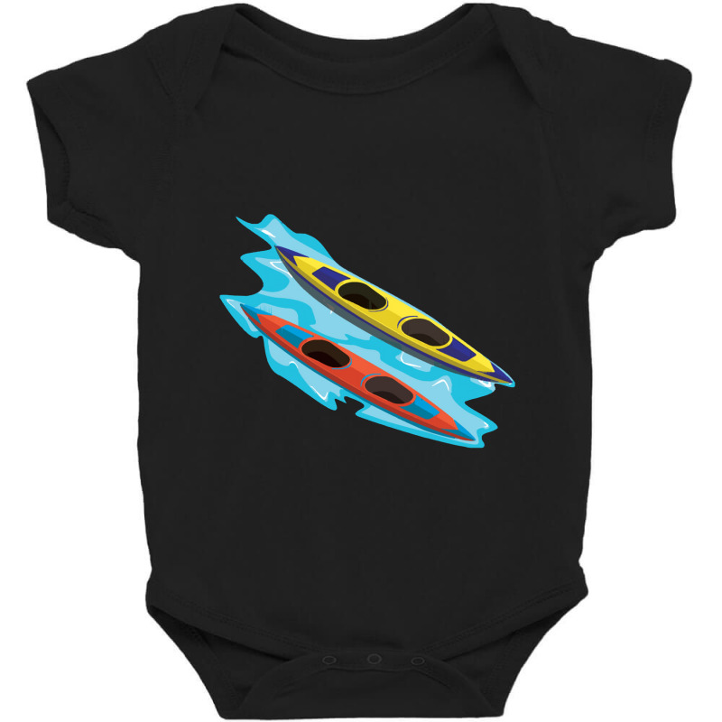 Ocean T Shirt Boating Boat Kayaking Kayak Pontoon Lake Summer Baby Bodysuit | Artistshot