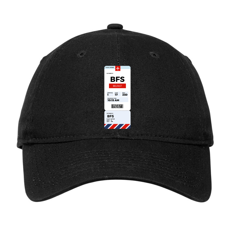 Belfast Boarding Pass Adjustable Cap | Artistshot