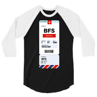 Belfast Boarding Pass 3/4 Sleeve Shirt | Artistshot