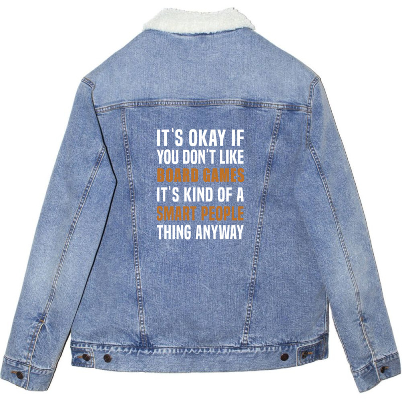 Board Games Is A Smart People Thing Unisex Sherpa-Lined Denim Jacket by TerryPhelps | Artistshot