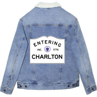 Charlton Massachusetts Road Sign Unisex Sherpa-lined Denim Jacket | Artistshot