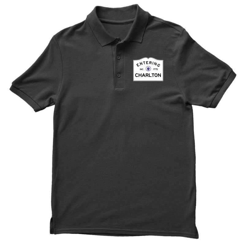 Charlton Massachusetts Road Sign Men's Polo Shirt by currentlyderby559 | Artistshot