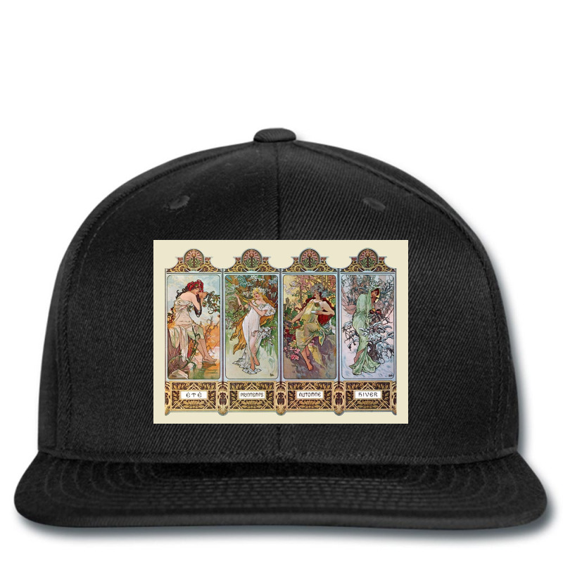 Alphonse Mucha Four Seasons Printed hat by selmaash | Artistshot