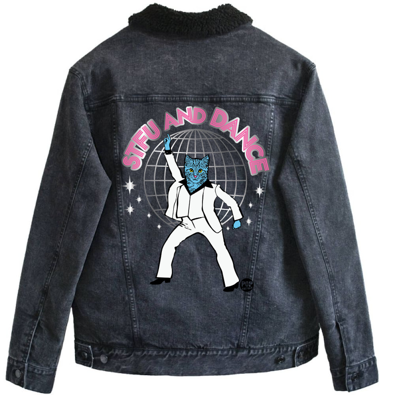 Trending Dancer Cat Unisex Sherpa-lined Denim Jacket | Artistshot