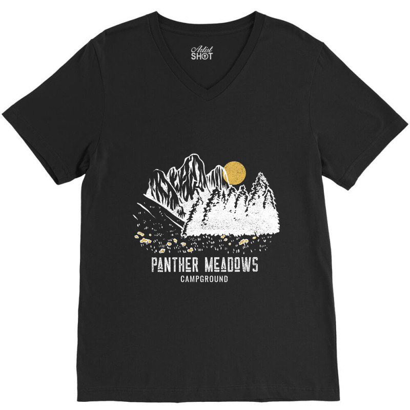 Panther Meadows Campground Shirt V-neck Tee | Artistshot