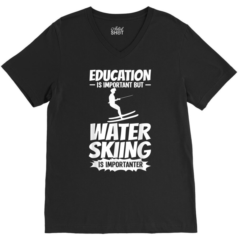 Water Skiing Boat Beginner Board Skier Waterski Trainer T Shirt V-neck Tee | Artistshot