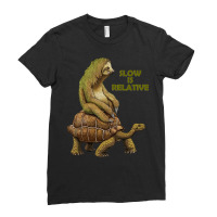 Limited Edition Speed Of Sloth And Turtle Ladies Fitted T-shirt | Artistshot