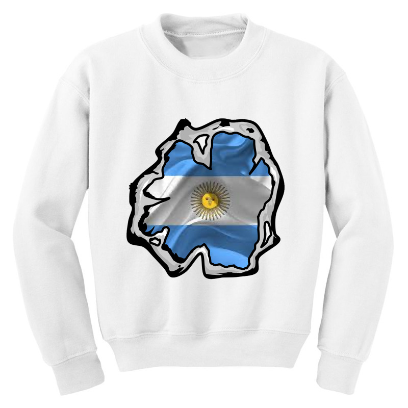 Argentina Flag Unik Youth Sweatshirt by samplereunited121 | Artistshot