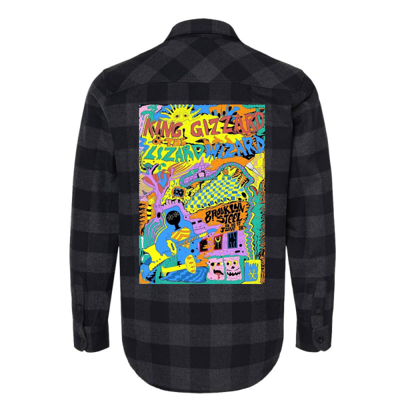 King Gizzard And The Lizard Wizard Brooklyn Steel Flannel Shirt by carrilloesteban | Artistshot