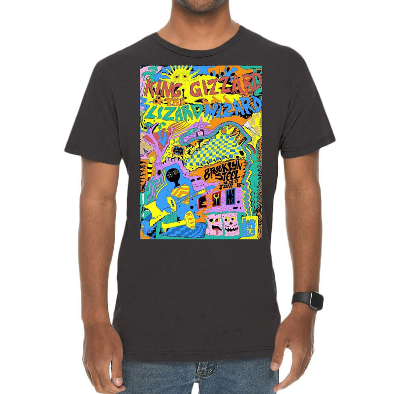 King Gizzard And The Lizard Wizard Brooklyn Steel Vintage T-Shirt by carrilloesteban | Artistshot