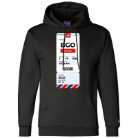 Bergen Boarding Pass Champion Hoodie | Artistshot