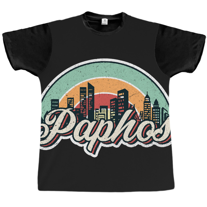 Paphos City Retro Graphic T-shirt | Artistshot