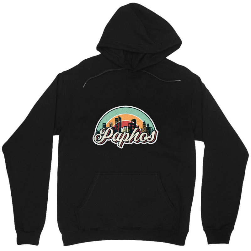 Paphos City Retro Unisex Hoodie | Artistshot