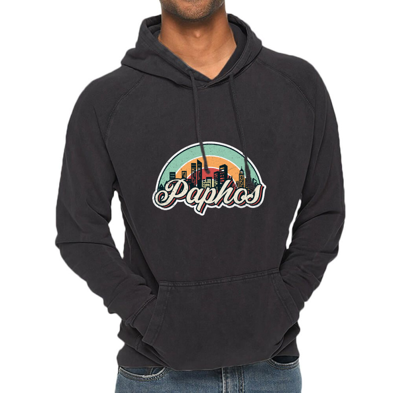 Paphos City Retro Vintage Hoodie | Artistshot