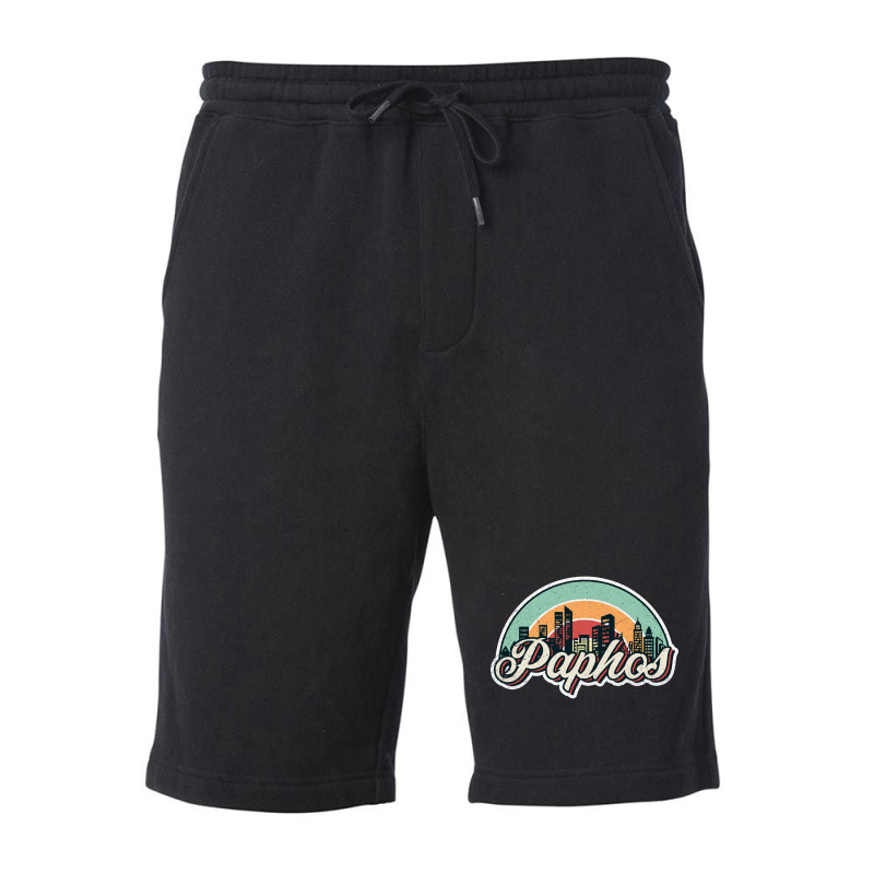 Paphos City Retro Fleece Short | Artistshot