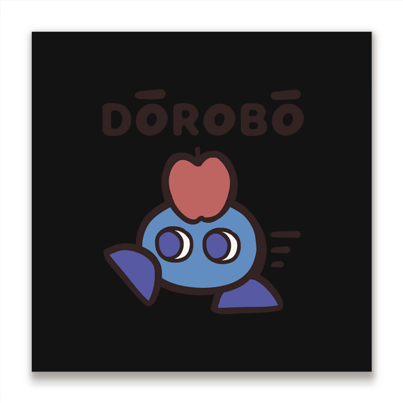 Dorobo - Cryptic Nihongo - Cartoon Thief With Japanese Metal Print Square | Artistshot