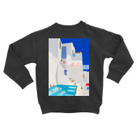 Santorini Sun Toddler Sweatshirt | Artistshot