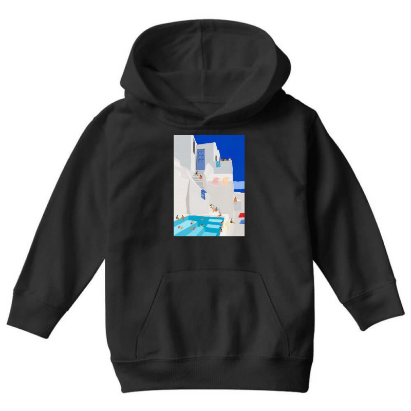 Santorini Sun Youth Hoodie by bobbiebolde | Artistshot