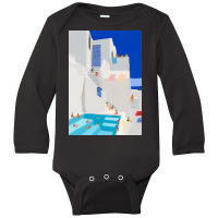 Santorini Sun Long Sleeve Baby Bodysuit | Artistshot