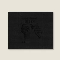 Trending Spirit Animal - Otter Black Landscape Canvas Print | Artistshot