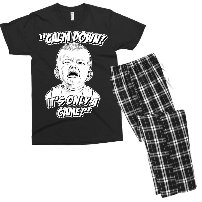 Calm Down! It's Only A Game! Men's T-shirt Pajama Set | Artistshot