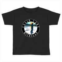 Casin Lake Ice Fishing Michigan Sunset Toddler T-shirt | Artistshot