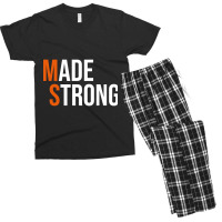 Made Strong Multiple Sclerosis Warrior Ms Awareness Women Men's T-shirt Pajama Set | Artistshot