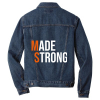 Made Strong Multiple Sclerosis Warrior Ms Awareness Women Men Denim Jacket | Artistshot