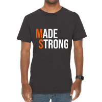 Made Strong Multiple Sclerosis Warrior Ms Awareness Women Vintage T-shirt | Artistshot