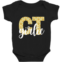 Connecticut Ct Girlie Cute Sunflower Home State Abbreviation Hometown Baby Bodysuit | Artistshot