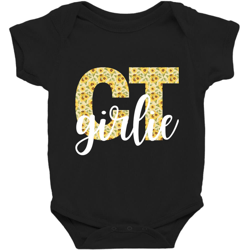 Connecticut Ct Girlie Cute Sunflower Home State Abbreviation Hometown Baby Bodysuit by kayakbetween30 | Artistshot