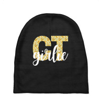 Connecticut Ct Girlie Cute Sunflower Home State Abbreviation Hometown Baby Beanies | Artistshot