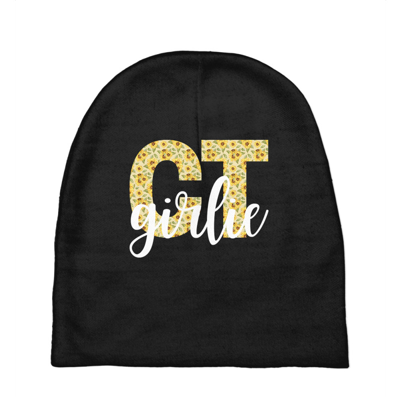 Connecticut Ct Girlie Cute Sunflower Home State Abbreviation Hometown Baby Beanies by kayakbetween30 | Artistshot