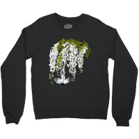 Paradise Flycatcher + White Wisteria Crewneck Sweatshirt | Artistshot