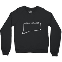 Connecticut Cursive Silhouette Home State Pride Crewneck Sweatshirt | Artistshot