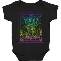 The Goddess Hecate Tarot Card Triple Moon Witch Hekate Wheel Baby Bodysuit | Artistshot