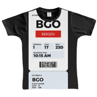 Bergen Boarding Pass Graphic Youth T-shirt | Artistshot