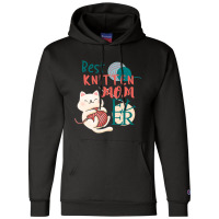 Best Knitten Mom Ever Cate Cute Funny Cat Pun Champion Hoodie | Artistshot