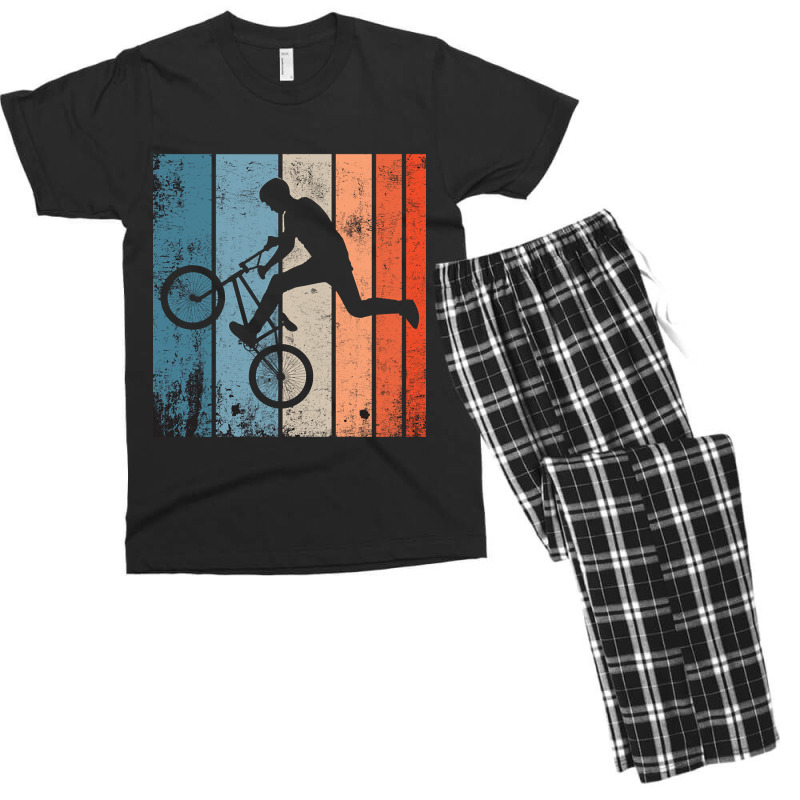 Bicycle Motocross Vintage Design Men's T-shirt Pajama Set | Artistshot