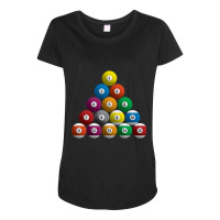 Billiards Pool Balls Racked Set Maternity Scoop Neck T-shirt | Artistshot