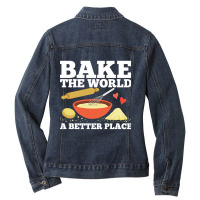 Baking Baker Pastry Chef Ladies Denim Jacket | Artistshot