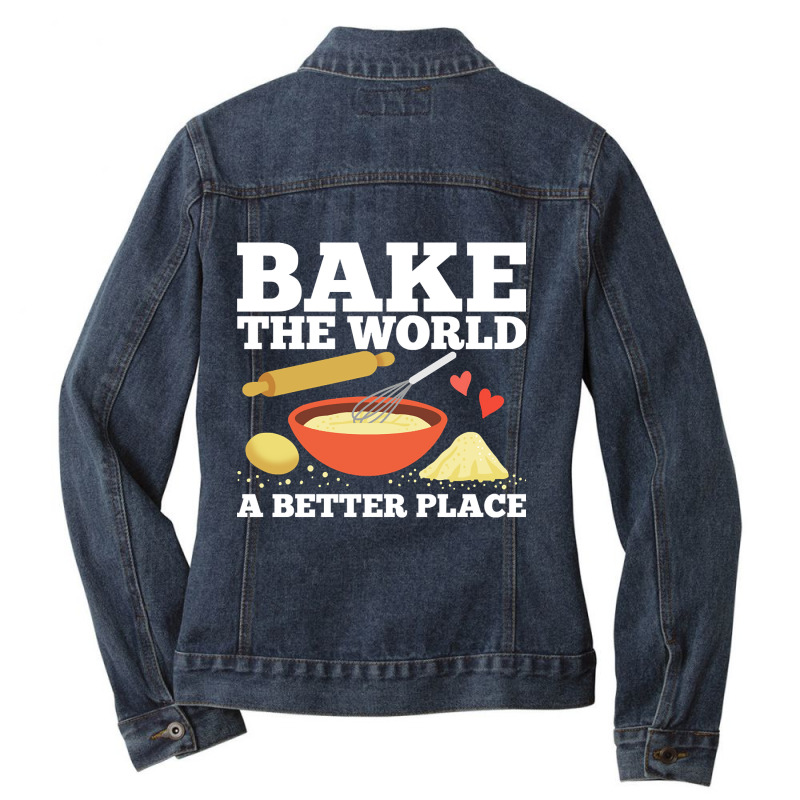 Baking Baker Pastry Chef Ladies Denim Jacket by reallyfemales1 | Artistshot