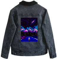 Undefeated Trio Streets Of Rage Arrival Digital Reality Dj Electronic  Unisex Sherpa-lined Denim Jacket | Artistshot